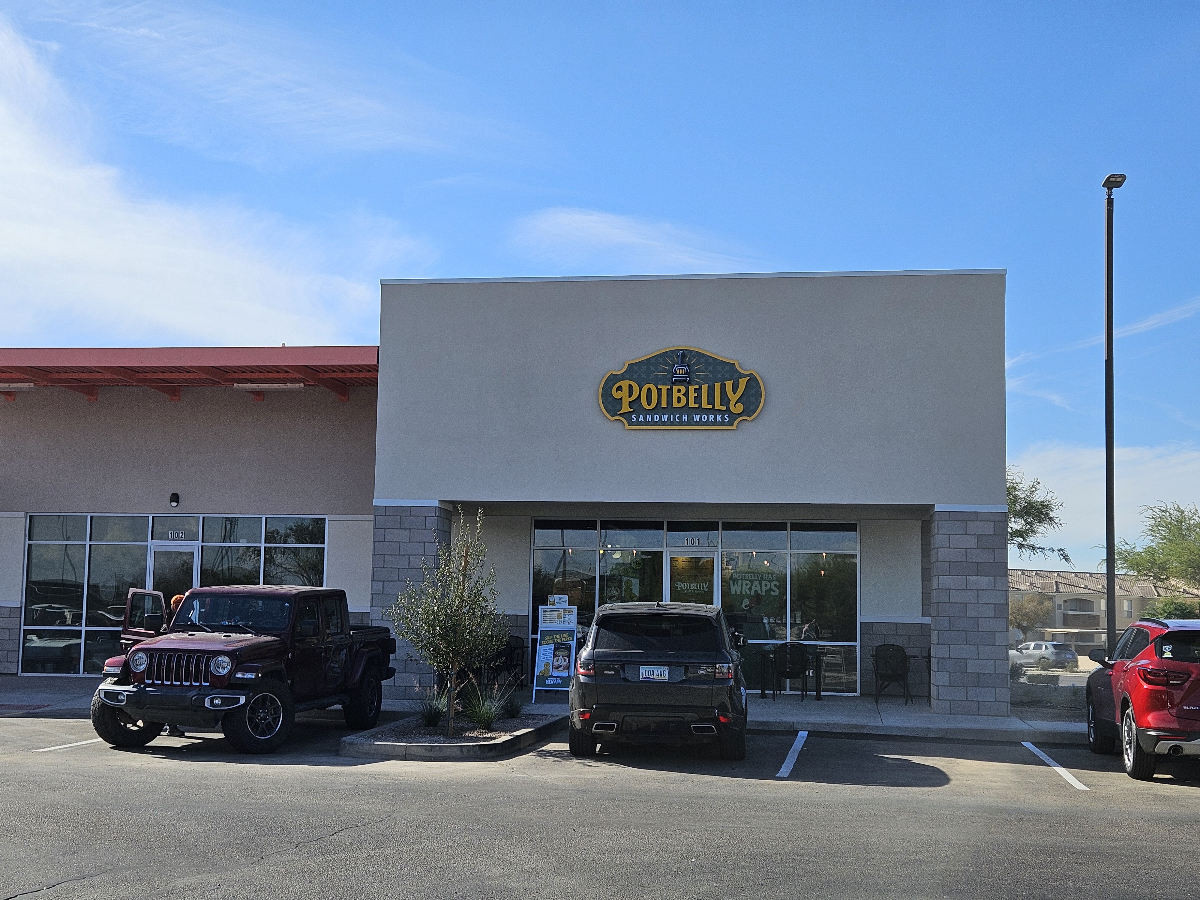 Potbelly storefront exterior, P83 Peoria, AZ