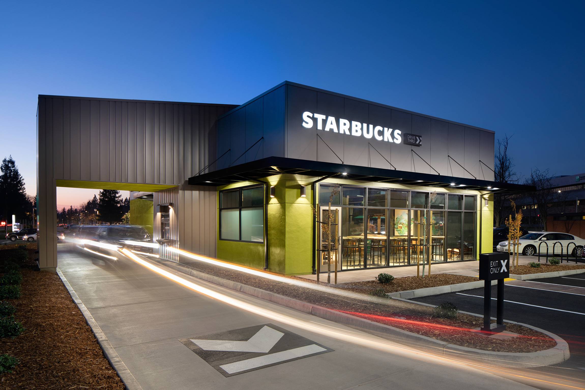 Starbucks ground-up build, exterior